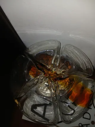 Lampada Murano anni '60 vetro ambra