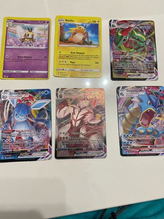 Cromos Pokémon VMAX y V. Precio por todos