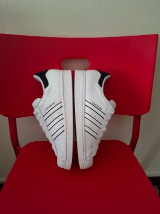 Zapatillas Adidas Superstar Blancas Negras