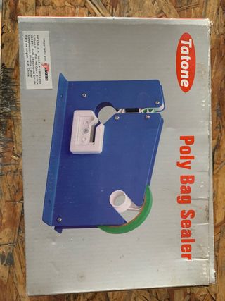 Cierra bolsas de plástico azul con 5 recambios de