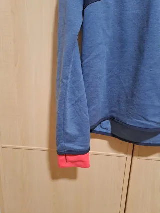 Chaqueta deportiva niña Kalenji azul y naranja