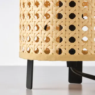 Lámpara de mesa, beige/negro, 26 cm