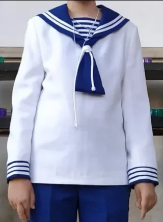 Traje comunión Pilar del Toro blanco/azul