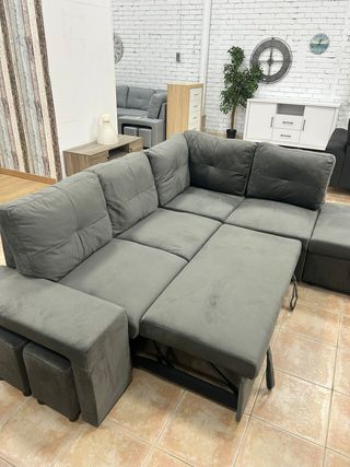 SOFÁ CAMA RINCONERA MODULAR + ARCON ALMACENAJE
