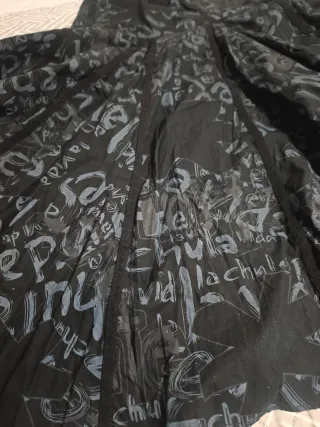 Falda Desigual Negra y Gris