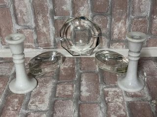 Ceniceros y veleros de mármol y cristal