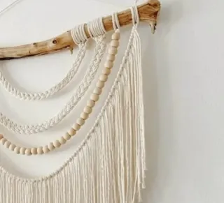 Tapiz Macramé Beige y Marrón