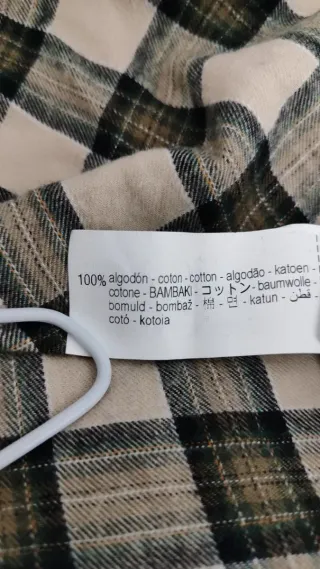 Camisa Zara cuadros algodón oversize M