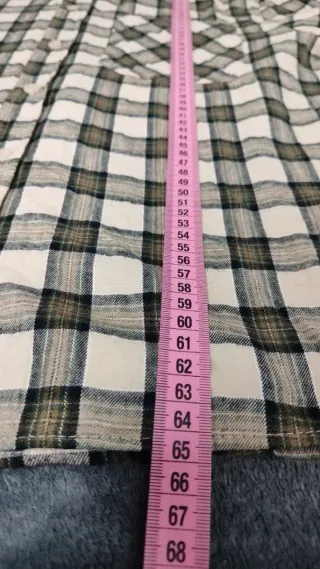 Camisa Zara cuadros algodón oversize M