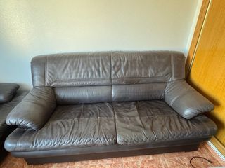 Sofás de piel marrón