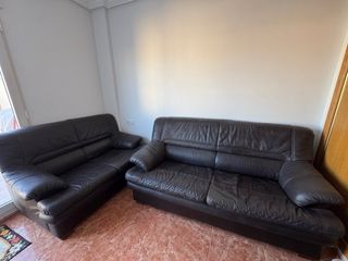 Sofás de piel marrón