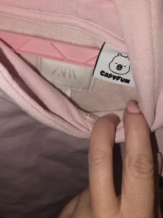 Sudadera niña capibara rosa talla 8_9