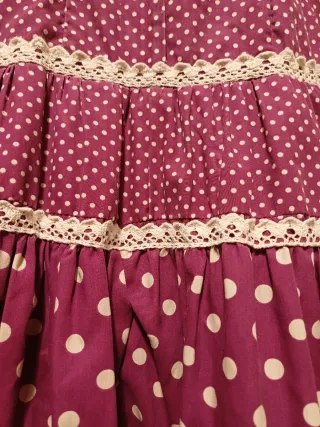 Traje Flamenca Niña Morado Lunares