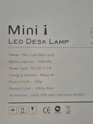 Lámpara LED Mesa Mini i Recargable