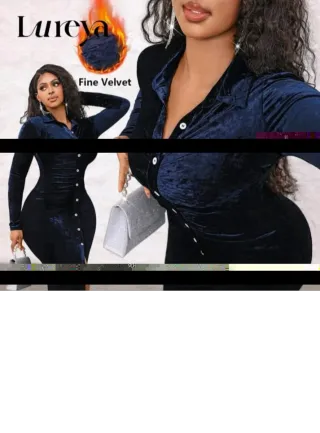 Vestido Lureya Terciopelo Largo Talla M