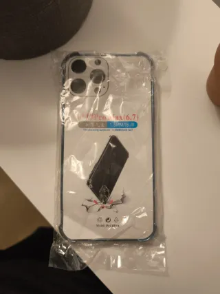 Funda iPhone 13 Pro Max Flores Azules Transparent