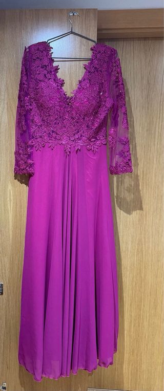 Vestido de fiesta morado/rosa (color bunganvilla)