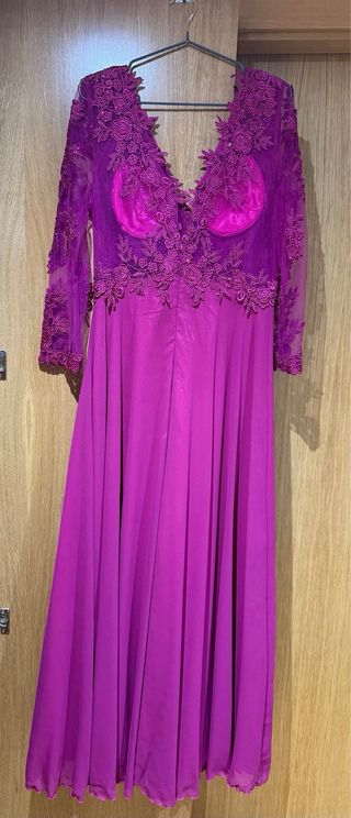 Vestido de fiesta morado/rosa (color bunganvilla)