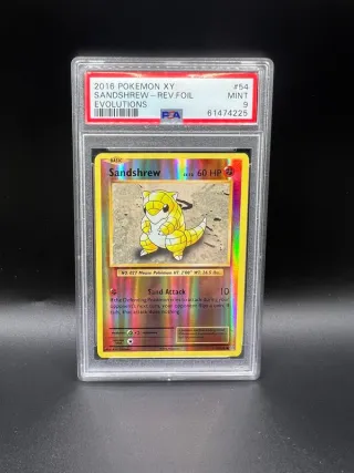 Sandshrew PSA 9 #54 Evolutions XY Reverse Foil