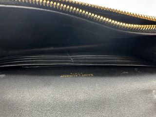 Saint Laurent Kate Bolso Negro Dorado