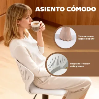 Juego 2 Taburetes Bar Giratorios Ajustables