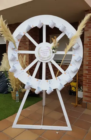 Noria Decorativa Madera Artesanal