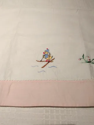 Juego de sábanas para cuna años 60 en algodón