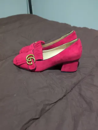 Tacones Gucci Marmont Rosa Talla 38