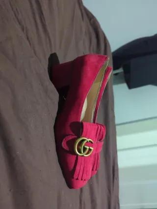 Tacones Gucci Marmont Rosa Talla 38
