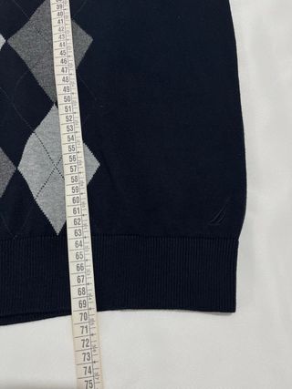 Jersey Nautica Argyle Azul Marino Talla L