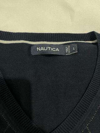 Jersey Nautica Argyle Azul Marino Talla L