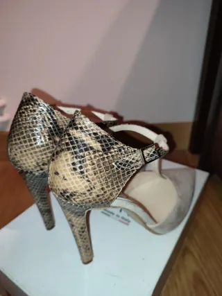 Zapatos de piel diseño italiano print animal