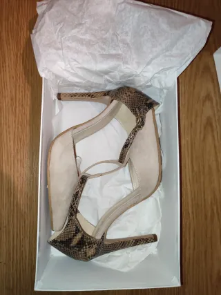 Zapatos de piel diseño italiano print animal