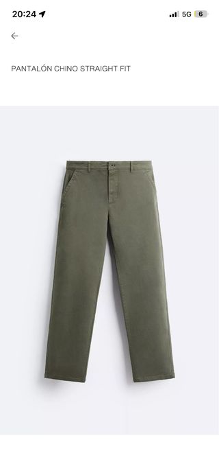 Pantalón chino verde oliva