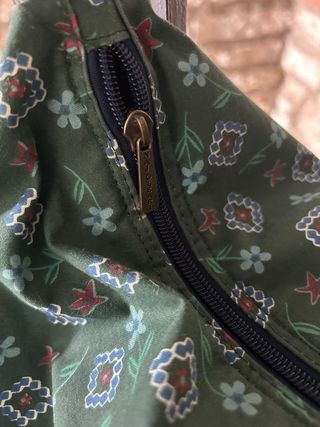 Borsa Naj Oleari verde fantasia floreale