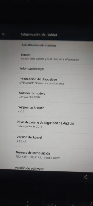 Tableta Lenovo A10-30 Negra 10"pulgadas