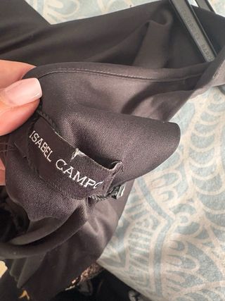 Vestido fiesta negro y rosa