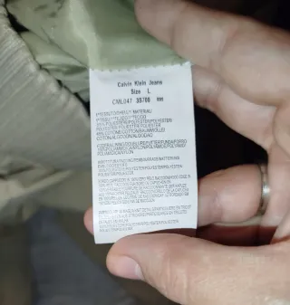 Chaqueta Calvin Klein Beige Hombre Talla L