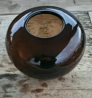 Jarrón smoky glass vintage