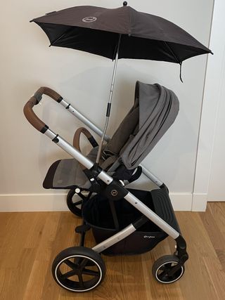 Cybex Balios S Lux Stone Grey, capazo y accesorios