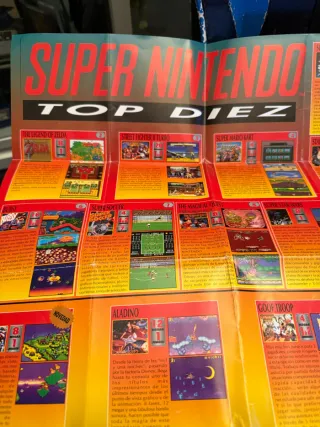 Folleto Publicidad Super Nintendo Top Diez