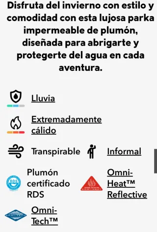 Plumón impermeable Columbia mujer azul