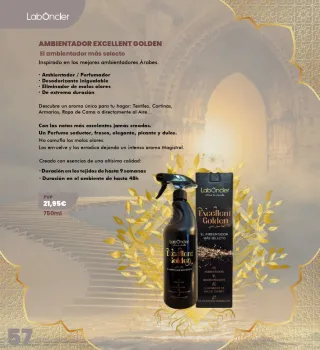 Ambientador Excellent Golden Laboncler 750ml