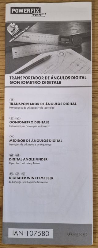 Transportador de ángulos digital Powerfix NUEVO!!