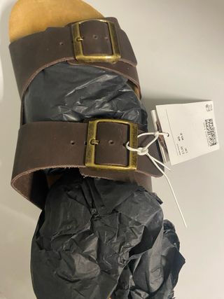 Sandalias de piel para hombre Marrón Talla 45 p