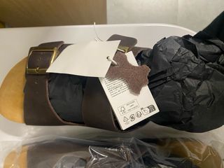 Sandalias de piel para hombre Marrón Talla 45 p