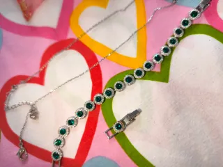 Lote Colgante y 2 pulseras Swarovski