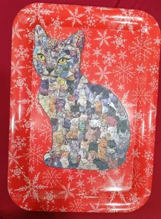 Puzle de madera de gatos.