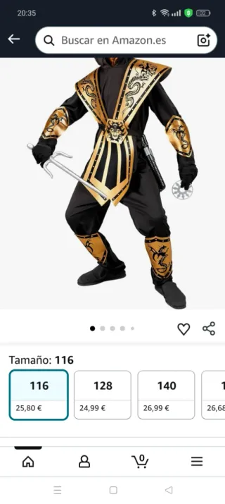 Disfraz ninja infantil