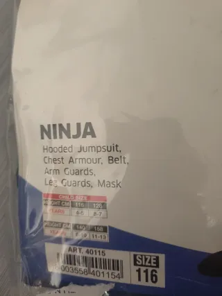 Disfraz ninja infantil